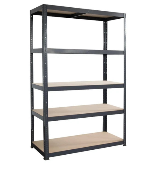 180x120x40cm Garage Shelving Units Single Bay 5 Tier Shelf Unit Corbycart