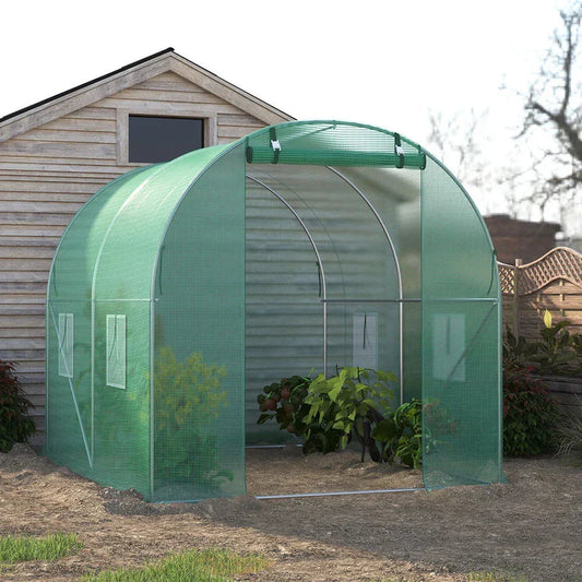 Walk-in Greenhouse Galvanised Frame Polly Tunnel Patio Garden Outdoor Polytunnel Corbycart
