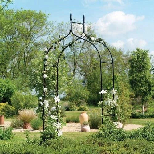 TRADITIONAL GARDEN ARCH HEAVY DUTY METAL ARCHWAY 2.5M CorbyCart