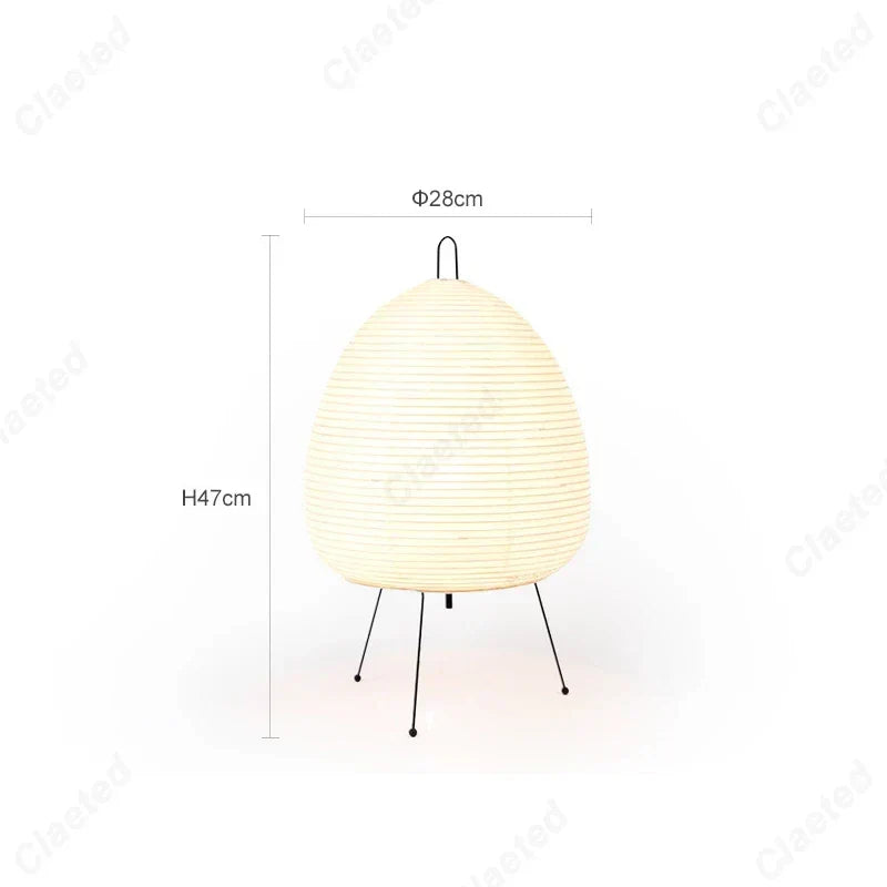 Japanese Design Paper Table Lamp Tripod Rice Paper Table UK Plug CorbyCart