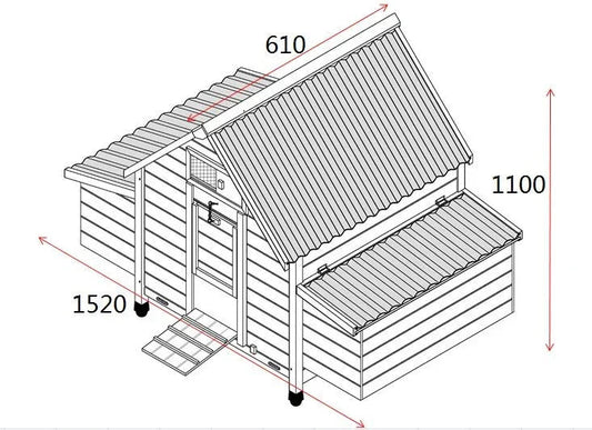 CHICKEN COOP RUN HEN HOUSE POULTRY ARK HOME NEST BOX COOPS RABBIT HUTCH PLASTIC Corbycart
