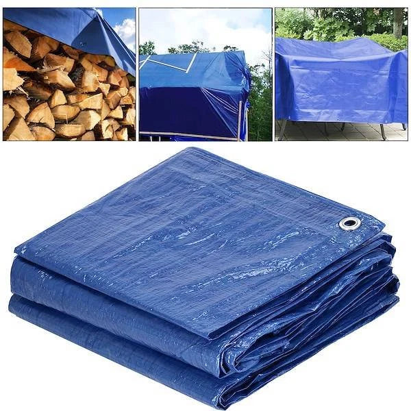 Heavy Duty Blue Tarpaulin Regular Waterproof Cover Tarp Ground Sheet All Sizes CorbyCart