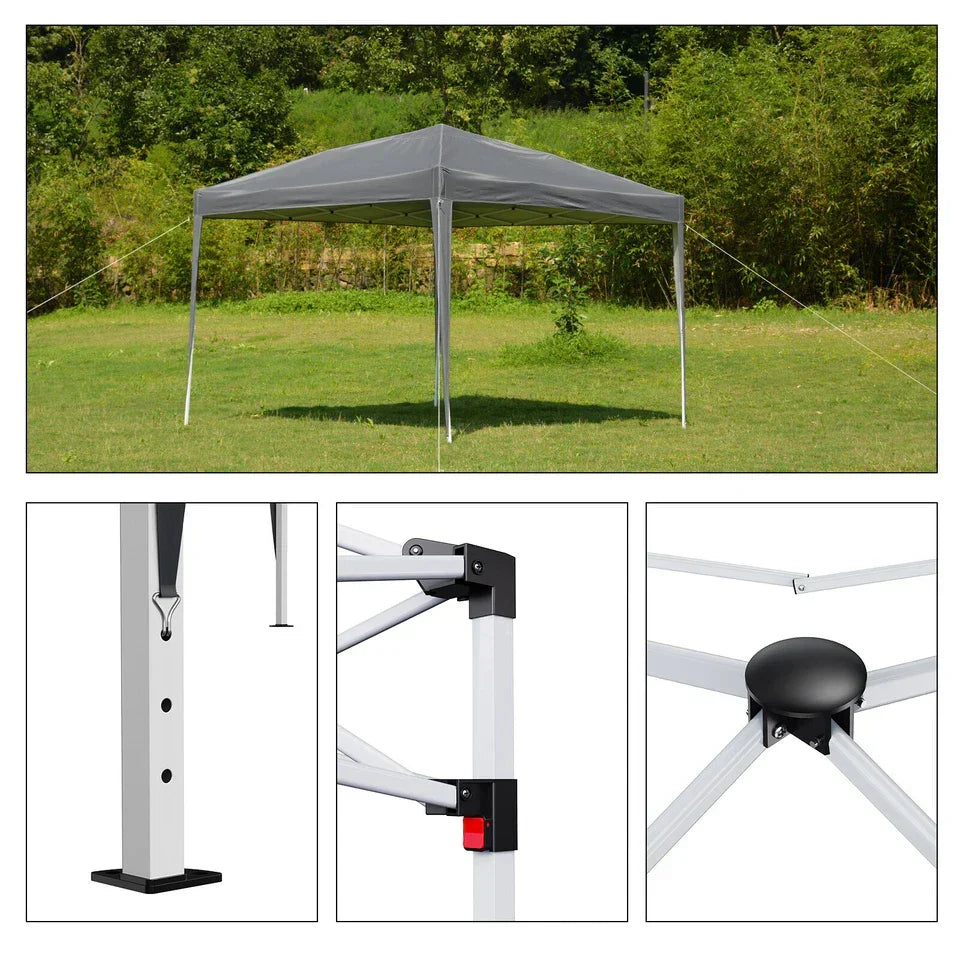 2X2M Pop-up Gazebo with 4 Sides Outdoor Garden Canopy Party Tent CorbyCart