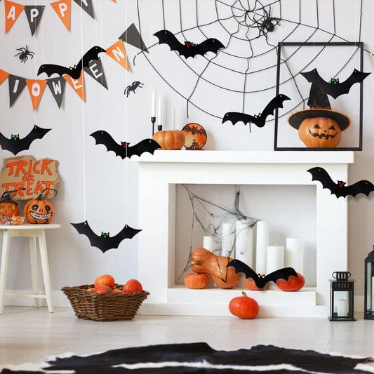 12PCS Halloween Hanging Bats, Halloween Flying Bat Hanging Decorations CorbyCart