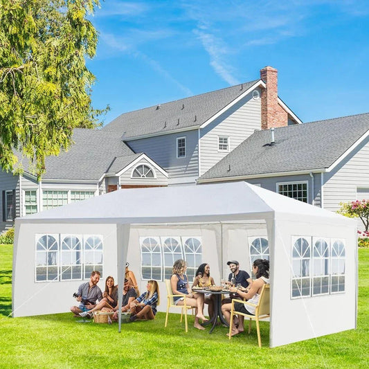 3x6M Gazebo Marquee Party Tent With Sides Waterproof Garden Patio Outdoor Canopy CorbyCart
