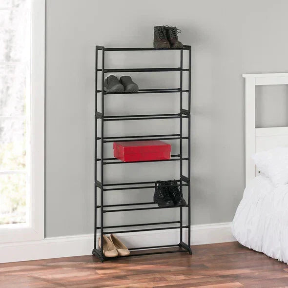 10 Tier Shoe Rack Stand Footwear Organiser Storage Metal Shelf 30 Pairs Unit CorbyCart