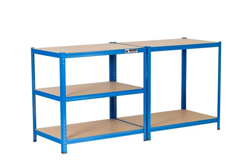 5 Tier Blue Metal Garage Shelving Unit 1000kg 180 x 90 x 60cm Corbycart