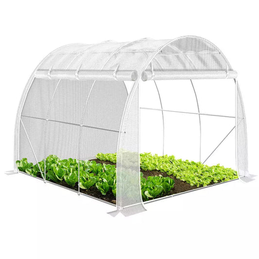 Polytunnel Greenhouse Grow House with Roll-up Side Walls, 3x2x2m 6m² Corbycart