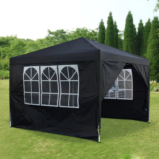 3x3M Heavy Duty Gazebo Marquee Popup Water- proof Garden Party Tent 4 WallSides CorbyCart