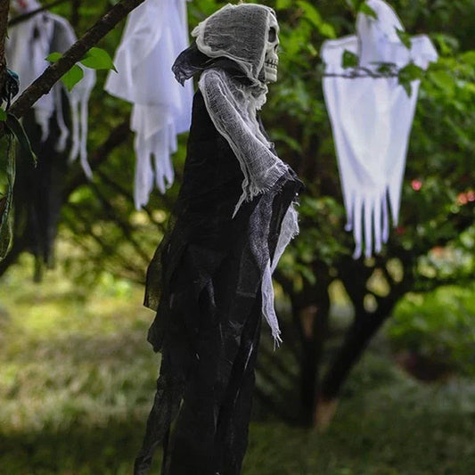 2PCS 80Cm Halloween Hanging Ghost Skeleton Decorations Prop Spooky Horror Scary CorbyCart