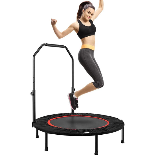 48in Foldable Fitness Trampoline Rebounder Indoor/Outdoor Body Exercise Corbycart