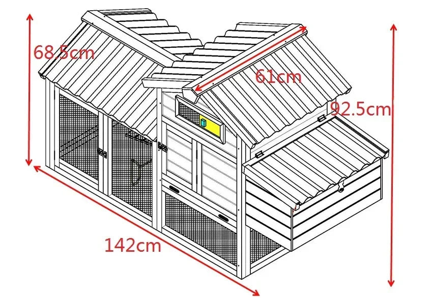 CHICKEN COOP RUN HEN HOUSE POULTRY ARK HOME NEST BOX COUP COOPS RABBIT HUTCH Corbycart