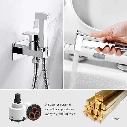 Muslim Shower Mixer Kit, Hot and Cold Bidet Spray with Shattaf Sprayer CorbyCart