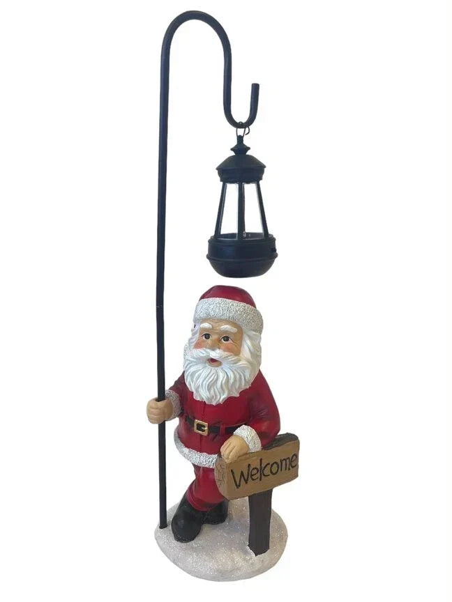 Garden Ornaments Solar Christmas Santa Claus decoration Outdoor Lantern Corbycart