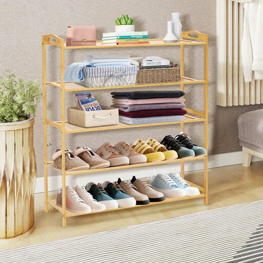 5 TIERS BAMBOO SHOE RACK CorbyCart