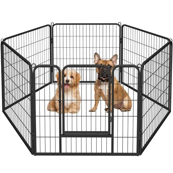 6 Panel Pet Playpen Heavy Duty Puppy Dog Pen Cat Rabbit Fence Foldable 60cm High Corbycart