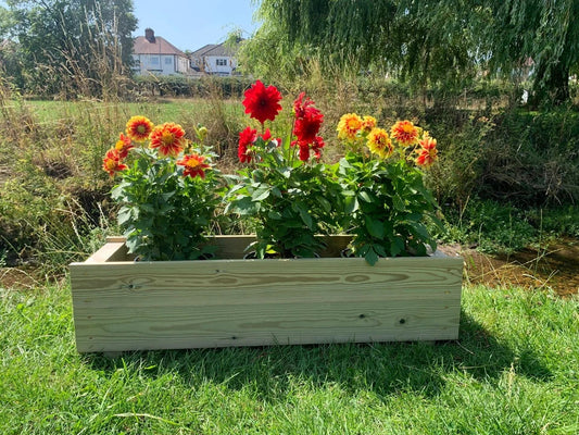 Long Garden Wooden Planter Trough Veg Wood Flower Boxes READY MADE Corbycart