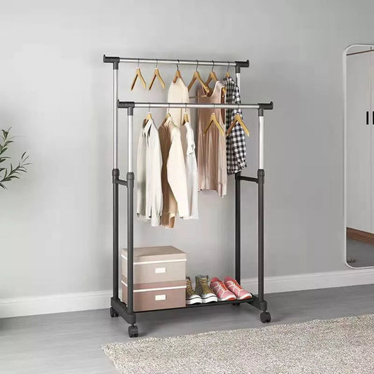 Metal Clothes Rail Storage Garment Shelf Hanging Display Stand Rack CorbyCart