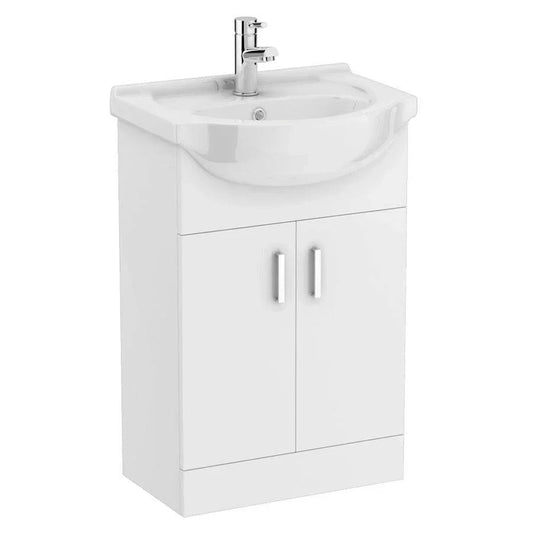 Bathroom Vanity Unit Furniture Suite Cabinet Toilet Basin Back To Wall WC 1050mm CorbyCart