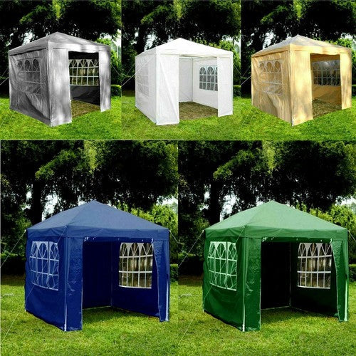 3x3m Gazebo With Sides Garden Marquee PE Awning Beach Tent CorbyCart
