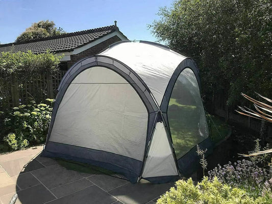 3.5x3.5m Garden Gazebo Dome Shelter Party Tent 4 Mesh Walls 2 Sun Shade Walls CorbyCart