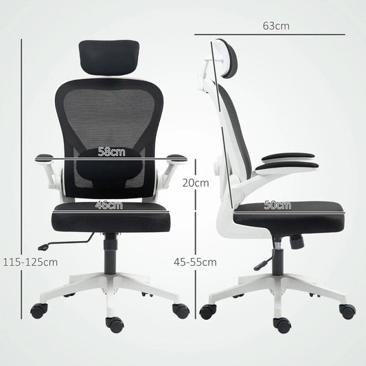 Ergonomic Mesh Office Chair with Headrest, Lumbar Support, Black CorbyCart