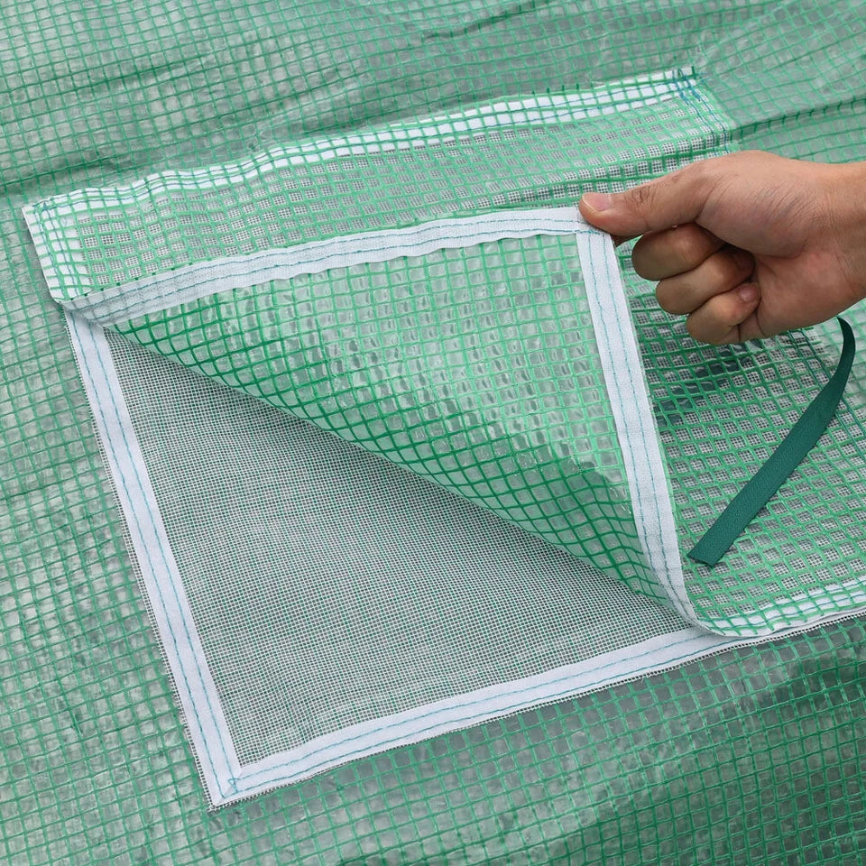 Walk-in Greenhouse Galvanised Frame Polly Tunnel Patio Garden Outdoor Polytunnel Corbycart