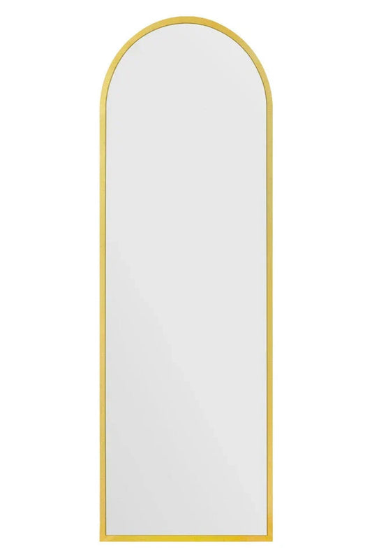 The Arcus New Extra Large Gold Framed Arched Mirror - 71" X 24" 180 x 60cm Corbycart