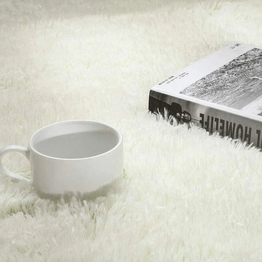 Cream Color Fluffy Large Rugs Anti-Slip Super Soft Carpet Mat Floor Living Room Bedroom Rug CorbyCart