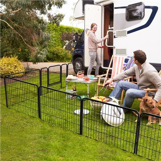 6 Panel Pet Playpen Heavy Duty Puppy Dog Pen Cat Rabbit Fence Foldable 60cm High Corbycart