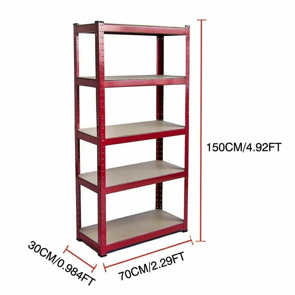 Garage Racking 5 Tier Shelving Unit Boltless Heavy Duty Metal Shelf Shed Storage Corbycart