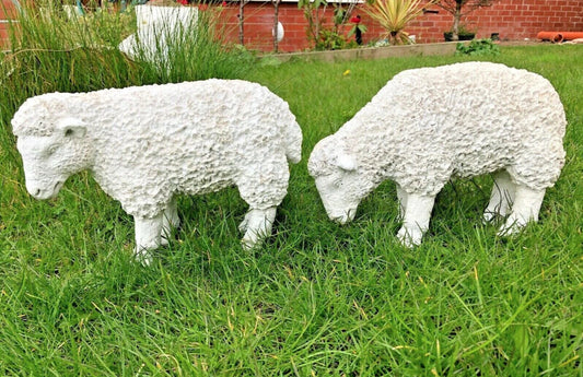 Spring Lamb Garden Ornament Resin Laying Down Sheep Statue Farmyard Gift Garden Corbycart