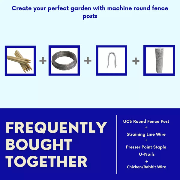 Round Fence Posts | 10 Packs | Multiple Sizes Corbycart