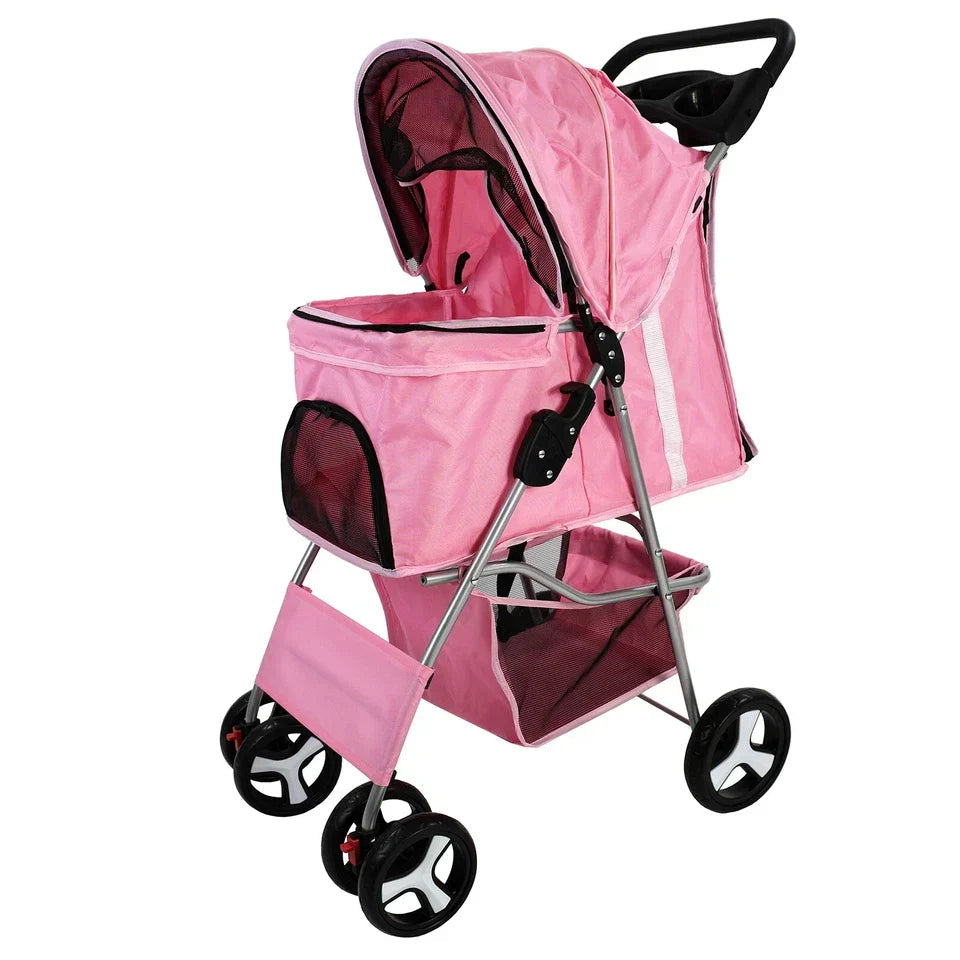 Pet Stroller Dog Cat Puppy Pram Pushchair Travel Cart Jogging Buggy Carrier Corbycart