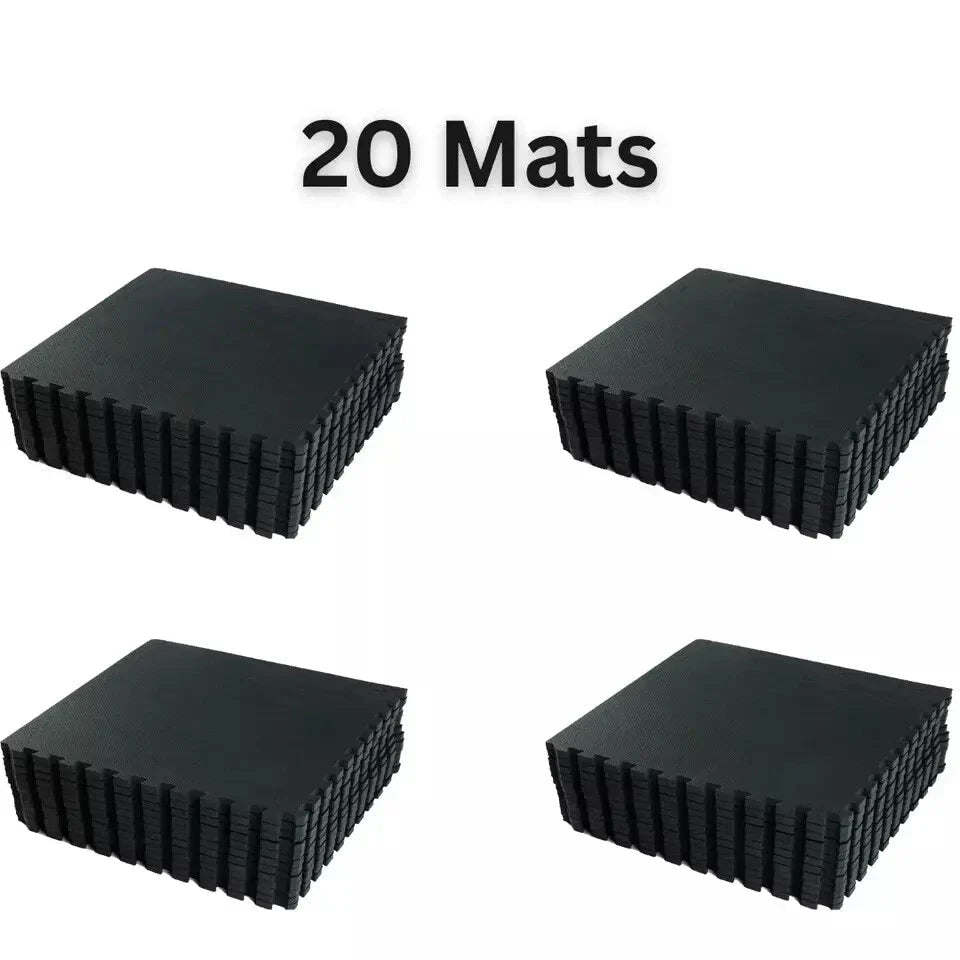 Yoga Tiles Mat Gym Thick Flooring Interlocking Floor Mats Soft Foam 60x60cm CorbyCart