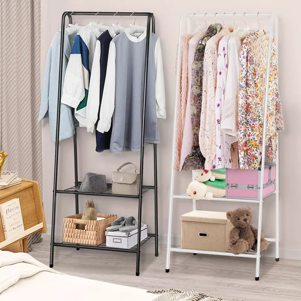Metal Clothes Rail Hanging Rack Garment Display Stand Storage Shelf CorbyCart
