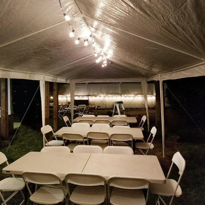3x6M Gazebo Marquee Party Tent With 6 Sides Garden Patio Outdoor Canopy White UK