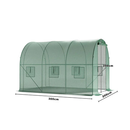 Walk-in Greenhouse Galvanised Frame Polly Tunnel Patio Garden Outdoor Polytunnel