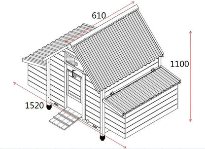 CHICKEN COOP RUN HEN HOUSE POULTRY ARK HOME NEST BOX COOPS RABBIT HUTCH PLASTIC