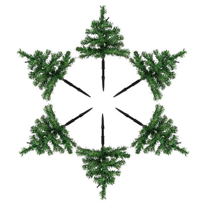 6 x Pre Lit Garden Christmas Tree Path Lights 90 LED Set Lawn Outdoor Decoration CorbyCart