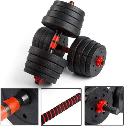 30kg Dumbbells Barbell Set with Connecting Rod CorbyCart