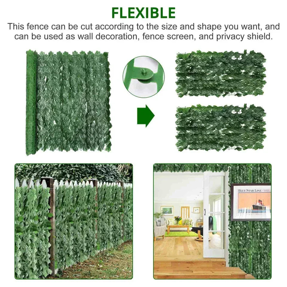 3M Artificial Garden Fence Hedge Ivy Leaf Wall Privacy Balcony Screening Trellis Corbycart