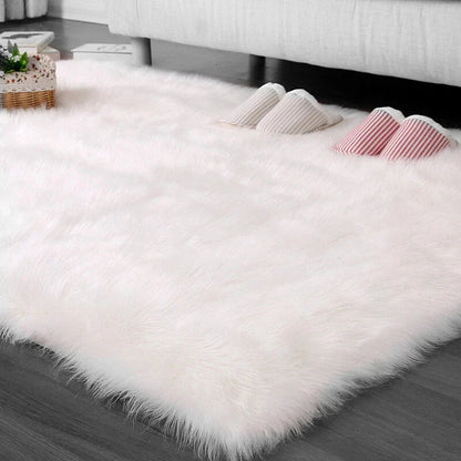 Faux Fur Sheepskin Fluffy Rug Soft LivingRoom Bedroom Rectangle Carpet Floor Mat CorbyCart