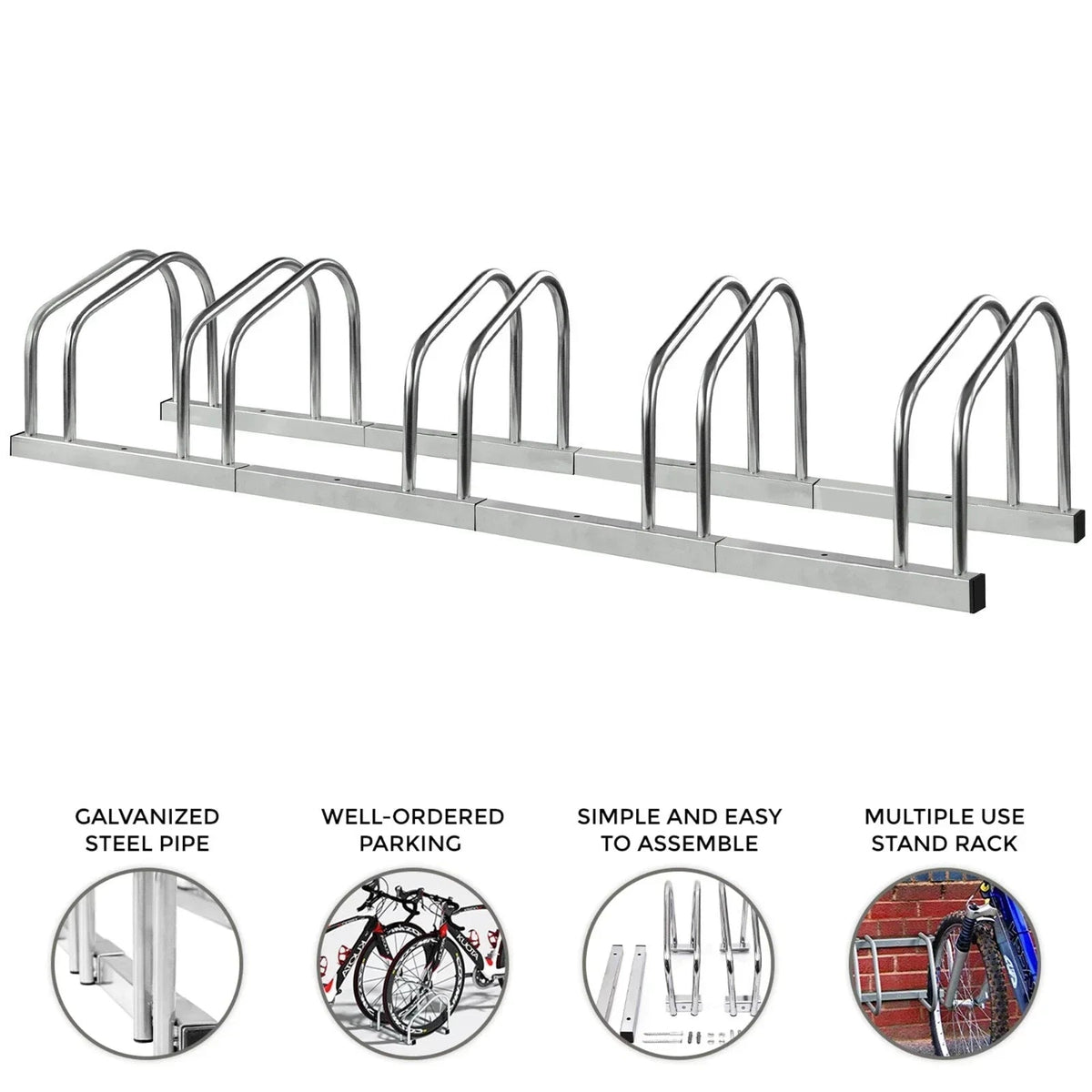 BIKE STAND RACK FOR BICYCLE PARKING STAND FLOOR WALL MOUNT INDOOR OUTDOOR NEW Corbycart