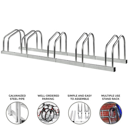 BIKE STAND RACK FOR BICYCLE PARKING STAND FLOOR WALL MOUNT INDOOR OUTDOOR NEW Corbycart