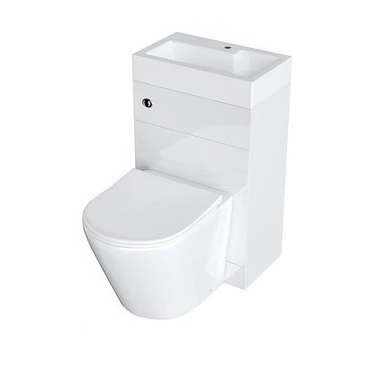 Debra 2 in 1 Compact Basin and BTW Rimless Toilet Combo Space Save Cloakroom CorbyCart