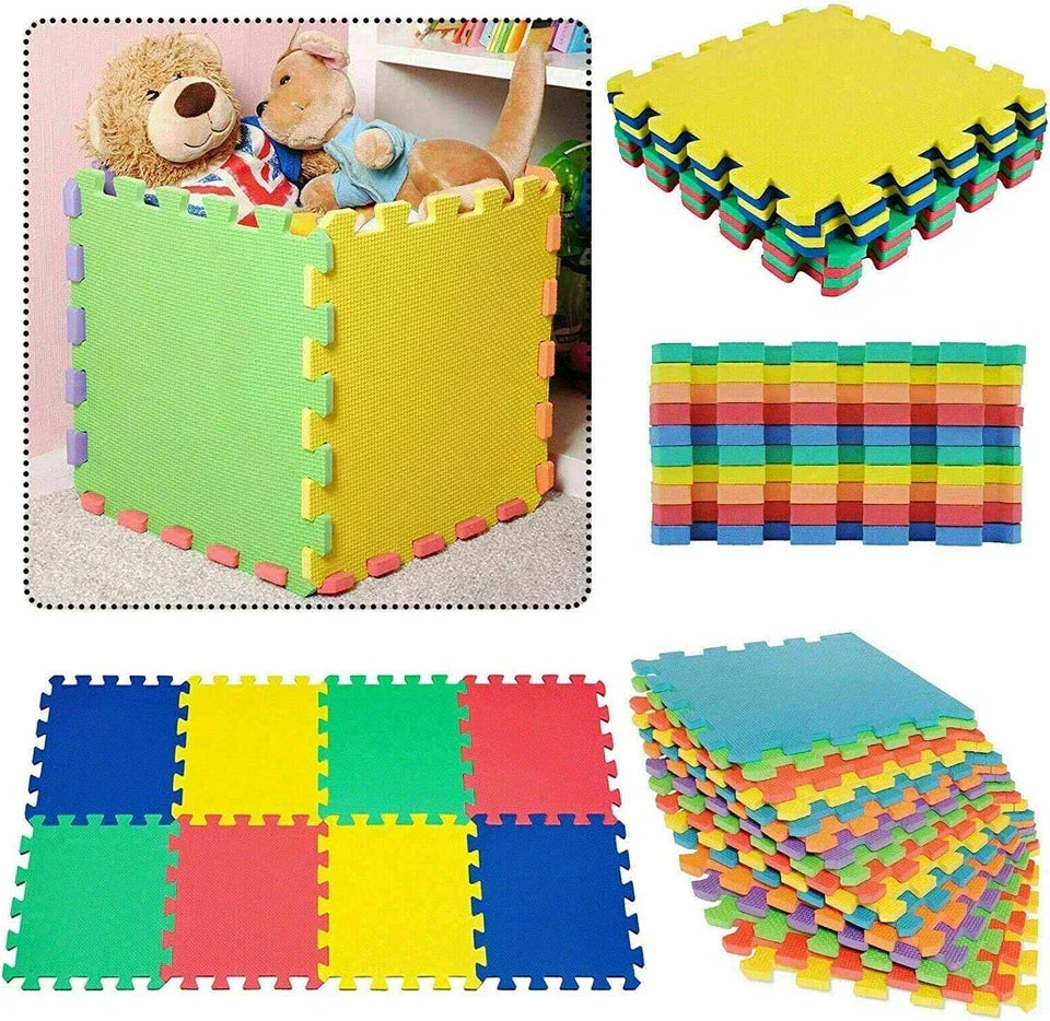 Large Eva Foam Mat Soft Floor Tiles Interlocking Play Kids Baby Mats Gym 30x30cm CorbyCart
