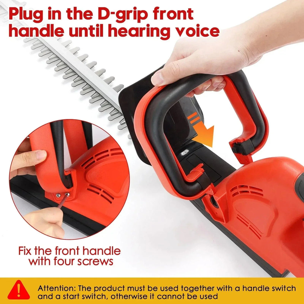 Brushless Cordless Hedge Trimmer Tree Branch Cutter Tool with 2Battery & Charger CorbyCart