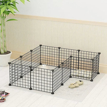 12 Panel Pet Playpen Metal Puppy Dog Small Animals Cage Run Fence Indoor Outdoor Corbycart