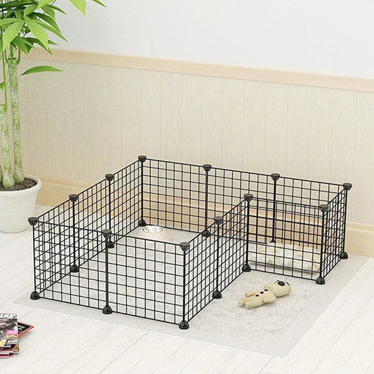 12 Panel Pet Playpen Metal Puppy Dog Small Animals Cage Run Fence Indoor Outdoor